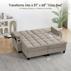 Auvsoce 71" Chaise Lounge Chair Indoor, Convertible Sleeper Sofa Bed - Image 2