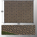 SAND MINE Reversible Mats, Plastic Straw Rug, Modern Area Rug, Large Floor Mat - Image 2