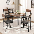 Pamapic Round Dining Table Set for 4, Kitchen Table and Chairs for 4, Dining - Image 9