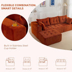 MAXYOYO Modular Sectional Sofa Couch, L Shaped Modern Cloud Couch - Image 5