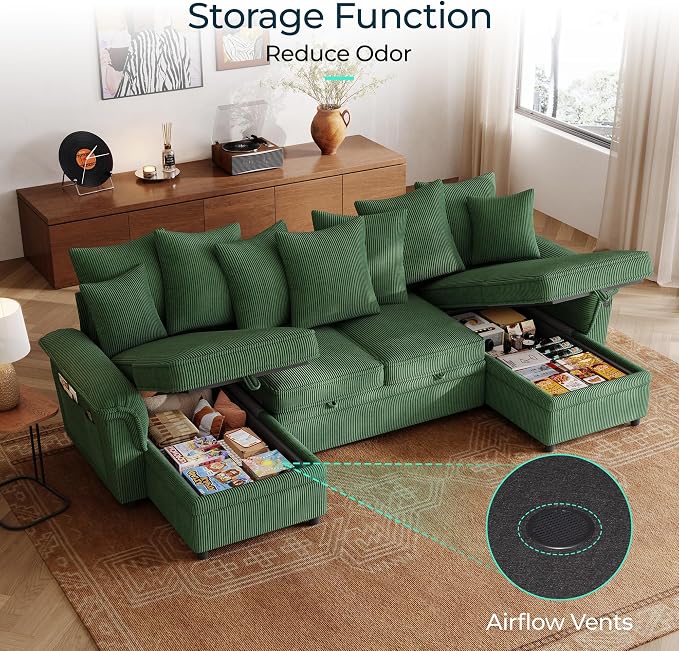 LINSY HOME Oversized Sectional Sleeper Sofa - Image 5