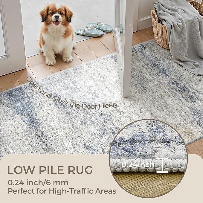 3x6 Runner Rug Non Slip, Washable Hallway Runner Rug, Nursery Room, Soft Runner - Image 6