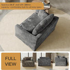 Oversized Armchair, 43.9" W Chenille Single Sofa Modern Upholstered Deep Seat - Image 6