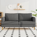 70" Modern Loveseat Sofa with USB Type-C Ports, Linen Fabric 2-Seater Deep Seat by LivingGiving