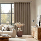 Light Brown Memory Trained Pinch Pleated 108 Inch Blackout Curtains | Double - Image 9