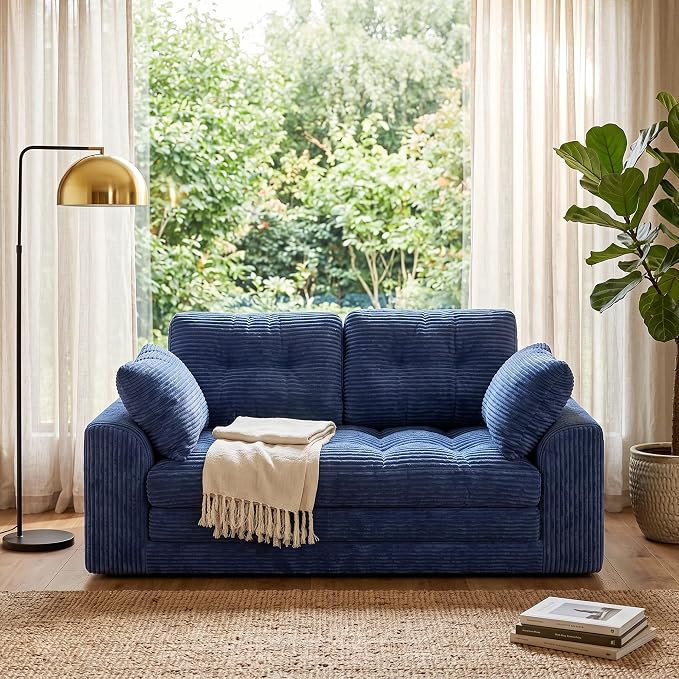 Homkdom Convertible Loveseat Sleeper, Space-Saving Folding Sofa Bed - Image 2
