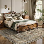 5x7 Area Rugs - Washable Vintage Retro Living Room Rug, Soft Ultra Thin Non - Image 3
