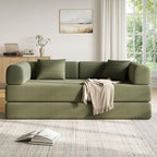 79in Convertible Sofa Bed, Corduroy Boneless Couch Bed, Futon Sleeper Sofa Pull - Image 8