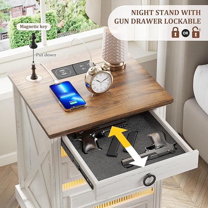 Farmhouse Night Stand Set 2 - Image 4
