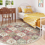 Lahome Moroccan Washable Round Area Rug, Soft Round Rugs 6ft Ultra-Thin | - Image 4