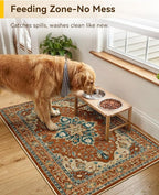RELEANY Washable Area Rug, Small 2'x3', Water Repellent, Pet Friendly, Vintage - Image 2