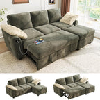 Ihanherry Modular Convertible Sectional Sofa Bed, Reversible Chaise & Storage by iHanHerry