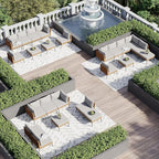 Aoxun 8 Piece Patio Furniture Set, 8 Seats Outdoor Sectional Sofas - Image 4