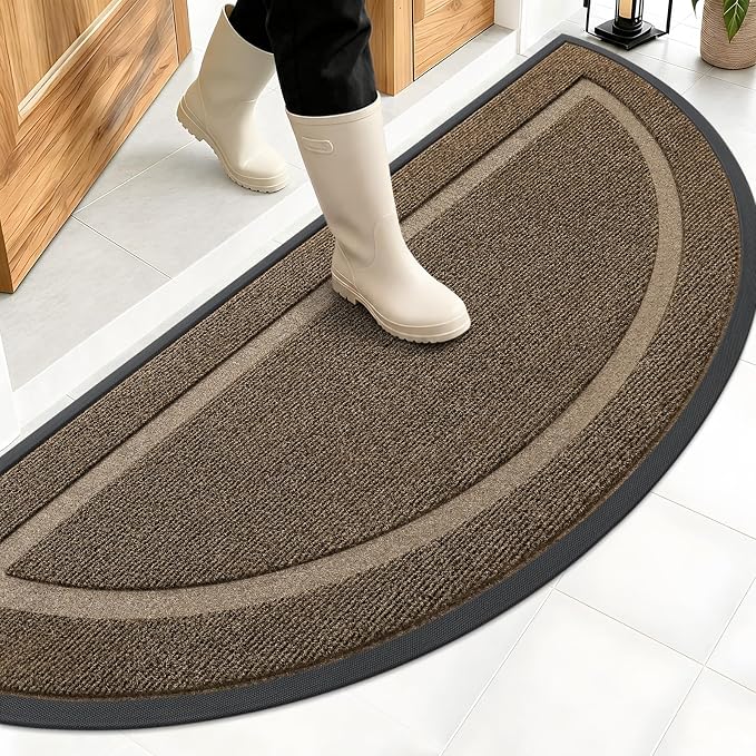 OLANLY Half Circle Front Door Mat Outside 59x23 All-Season Rubber Doormat | by OLANLY