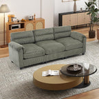 HAOMARKETS Corduroy Sofa Set, Upholstered 3-Seater Couch - Image 3