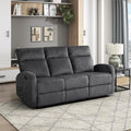 Lexicon Manual Reclining Sofa, Textured Microfiber Recliner Sofa, Wall Hugger by Lexicon