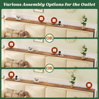 SUPERJARE 106.3 Inch Sofa Table - Image 6