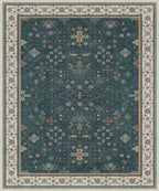 Dark Green Oushak Living Room Rug 10x12 - Image 3