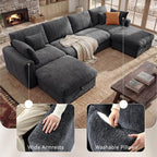 Ihanherry 141" Oversized Cloud Sectional Couches - Image 5