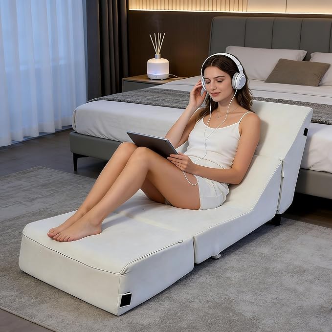 jela Luxury Indoor Chaise Lounge, Foldable Sofa Bed Chair - Image 3