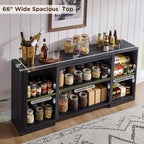 JXQTLINGMU 66" Large Sideboard Buffet Cabinet - Image 4