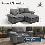 HERA'S HOUSE 88" Modular Sectional Sofa, L Shaped Couches - Image 2