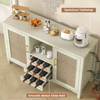 Rattan Wine Bar Cabinet, Boho Rattan Home Bar - Image 5