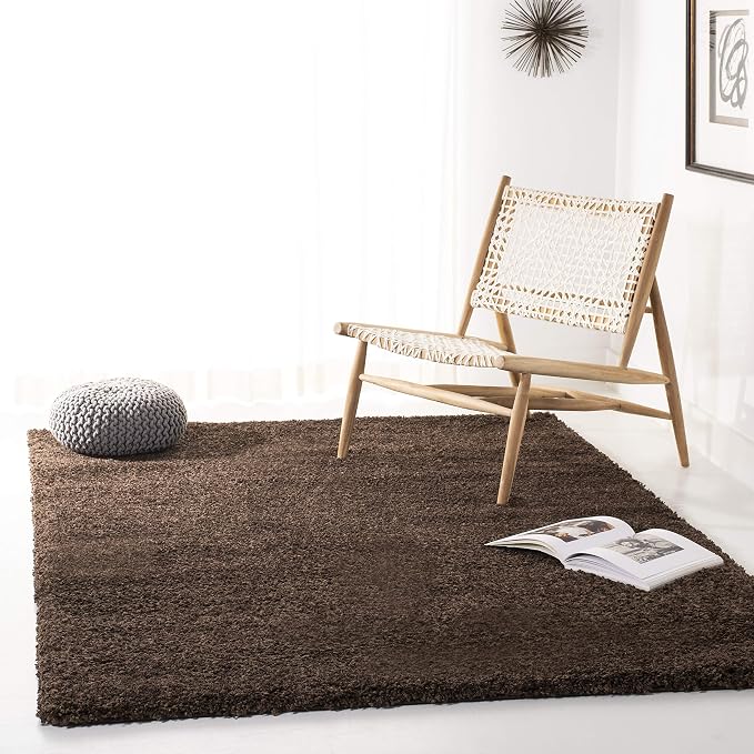 SAFAVIEH California Shag Rug 6x8, Plush Brown SG151-2727 - Image 5