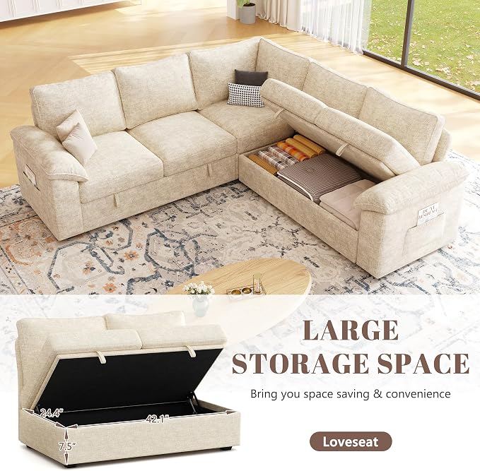 85 Inch Modular Sectional Sofa - Image 6