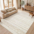 cotiled 10x12 Area Rugs Washable Boho Living Room Rug Brown/Cream | Stain by COTILED