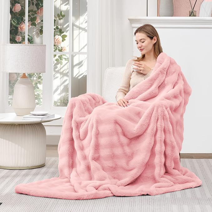 Luxury Faux Rabbit Fur Throw Blanket - Image 6