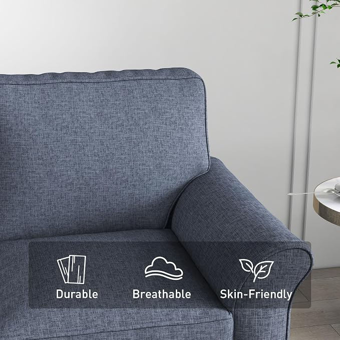 Bonzy Home 57" Loveseat Sofa, 2 Seater Comfy Love Seat Sofa - Image 3