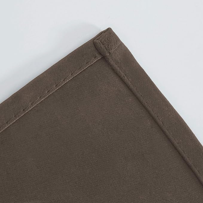 Chocolate Brown Thermal Blackout Curtains/52 x 72 Inch/Set of 2 Panels Room - Image 7