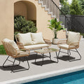 LEX CRAFT 4-Piece Outdoor Patio Furniture Set by Unknown