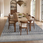 cotiled 6x9 Area Rugs for Living Room: Boho Washable Rug for Dining Room | - Image 8