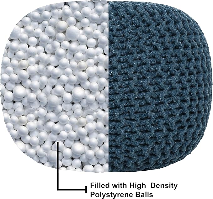 REDEARTH · Round Pouf Bean Bag Ottoman - Image 7