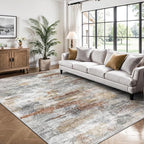 Washable Rug 6x9, Abstract Morden Soft Area Rug, Non-Slip Low Pile Rugs by Yarooge