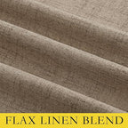 NICETOWN Burlap Vintage Open Linen Weave Flax Thermal Curtains, 100% Blackout - Image 9