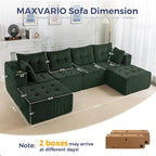 MAXYOYO 129.5" Modular Sectional Sofa Couch, U Shaped Modern Cloud Couch - Image 2