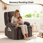Rocker Recliner Chair with Massage and Heat, Nursery Rocking Chairs - Image 7