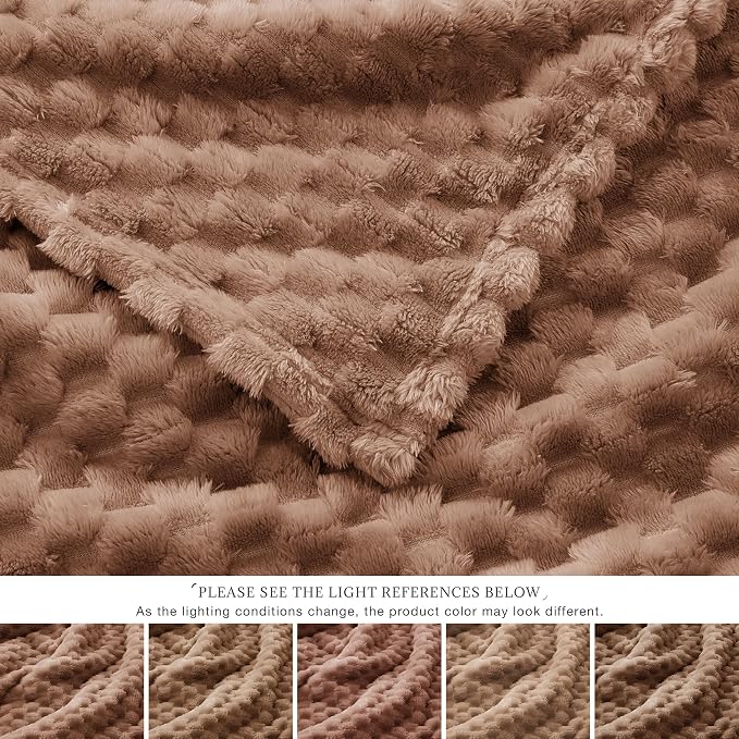 EXQ Home Gentle Soft Fleece Throw Blanket – Cozy Lightweight 3D Imitation - Image 7