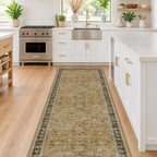 Soft Taupe 2x7 Runner Rug for Hallway, Natural Runner Rug for Kitchen, Non-Slip - Image 3