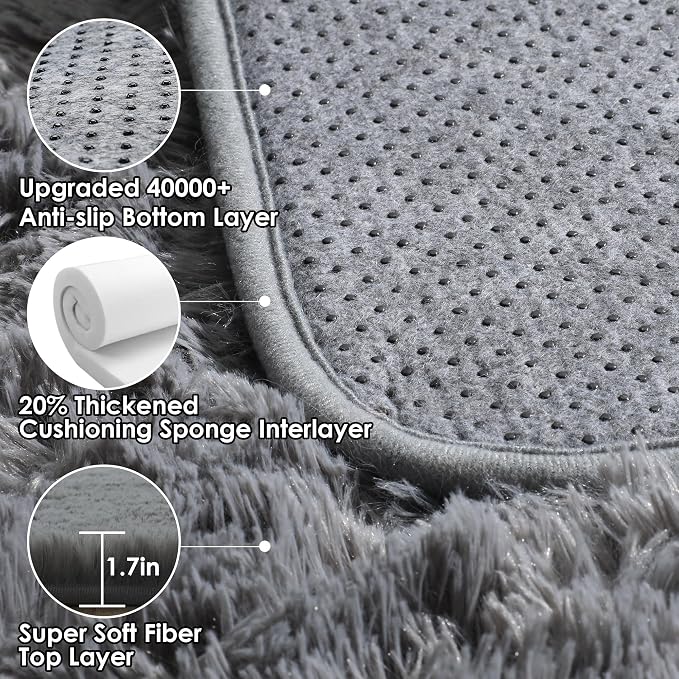 Grey Runner Rugs for Bedroom Hallway - Image 4