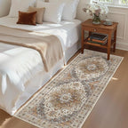 Madane Hallway Runner Rug 2x5 Washable Entry Rugs Non-Slip, Turmeric/Grey | by Madane