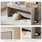 OKD 63" Fluted Console Table for Entryway, Modern Entryway Table - Image 4