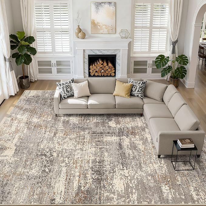 LOONGRUG 10x14 Area Rugs Washable Large Neutral Modern Living Room Rug | by LOONGRUG