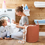 XUANGUO Cotton Rope Laundry Basket Hamper - Image 4