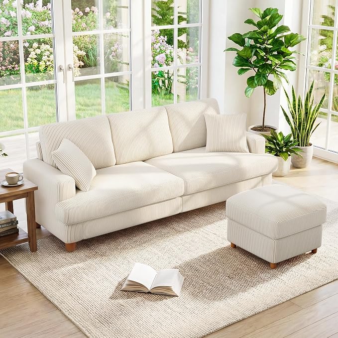 Kidirect 87in L Shaped Couch, Modular Sofa No Tool Assembly, Comfy Sectional by Kidirect