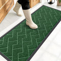 OLANLY Front Door Mat Outside 47x17, All-Season Absorbent Rubber Doormat | Green by OLANLY