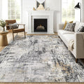 LOONGRUG 7x9 Area Rug Washable Large Neutral Modern Living Room Rugs | Abstract by LOONGRUG